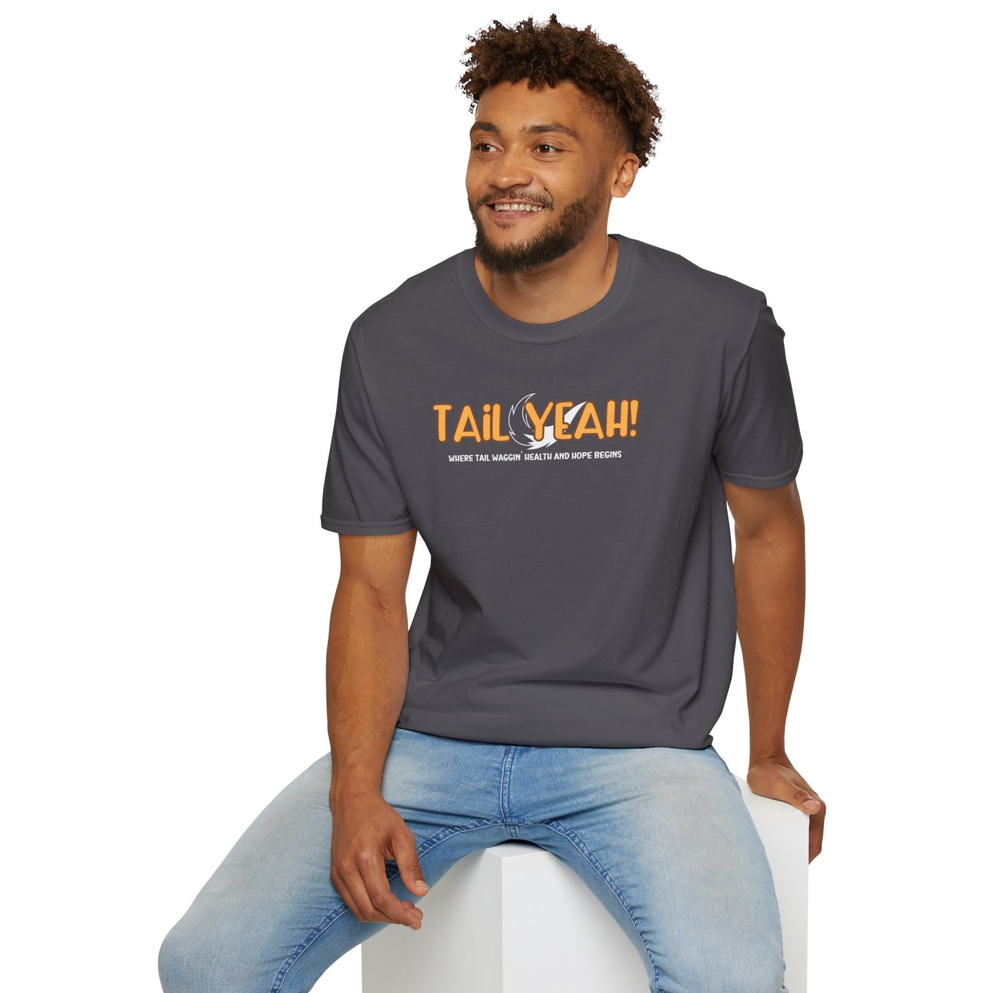 Tail Yeah Unisex Softstyle T-Shirt - Funny Dog Lovers Tee, Pet Owner Gift, Casual Wear, Dog Mom T-Shirt, Birthday Gift Idea